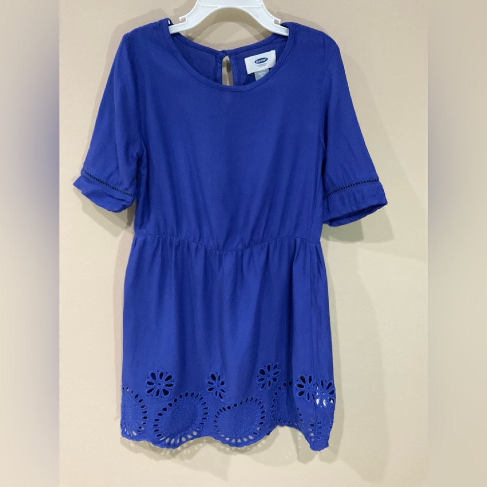 🌺🌺OLD NAVY Cute Girl’s Navy Blue Rayon/Viscose Dress, Size 5